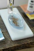 white marble tray