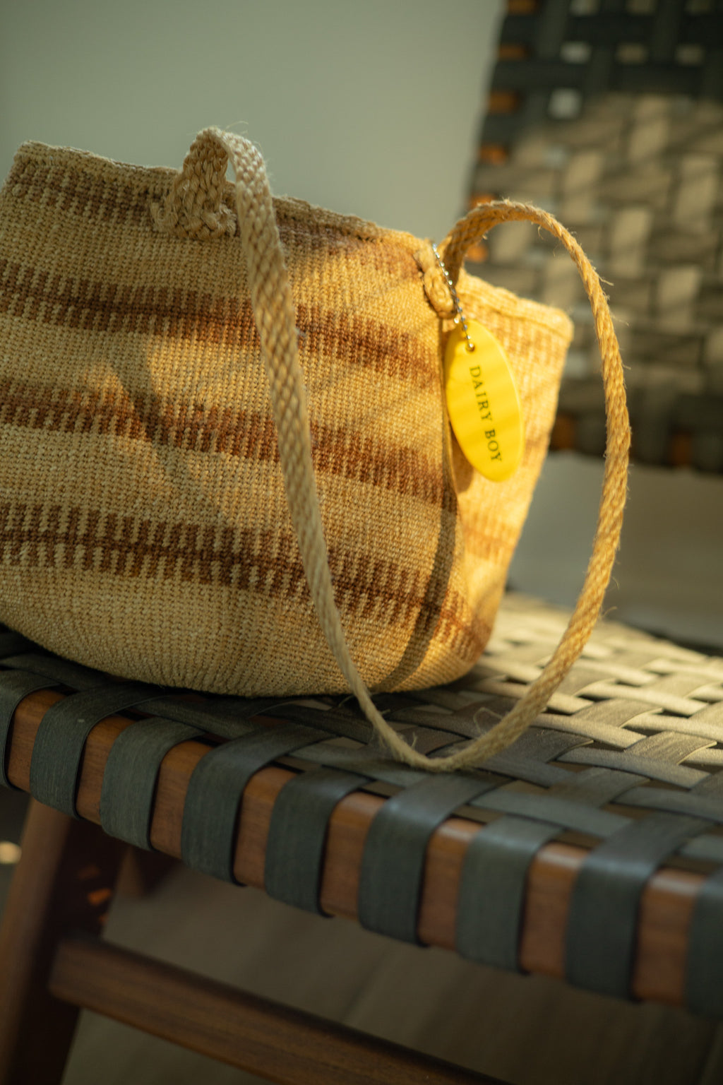 vintage woven tote