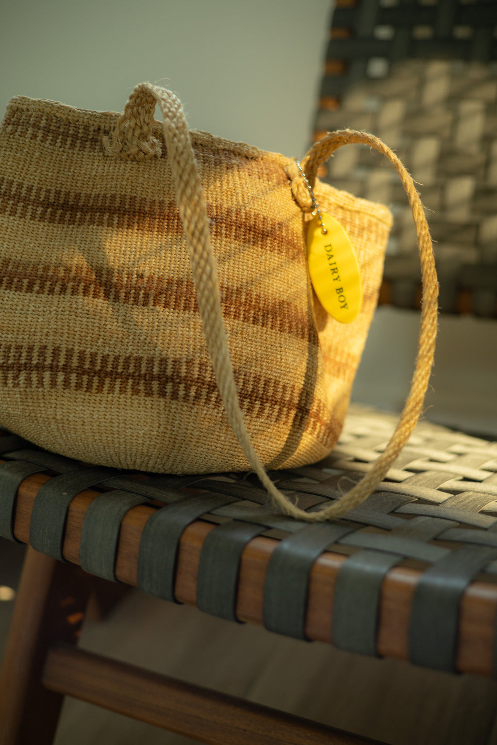 vintage woven tote